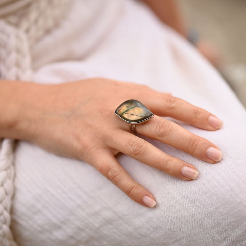 Bague labradorite argent | Univers Minéral