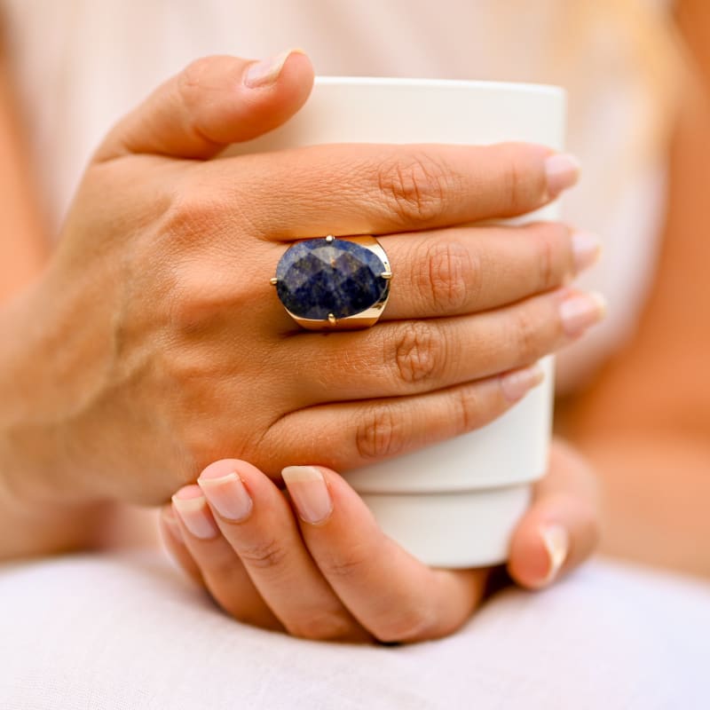 Bague Lapis Lazuli - Médaillon | Univers Minéral