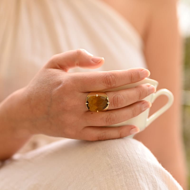 Bague Oeil de Tigre Femme | Univers Minéral