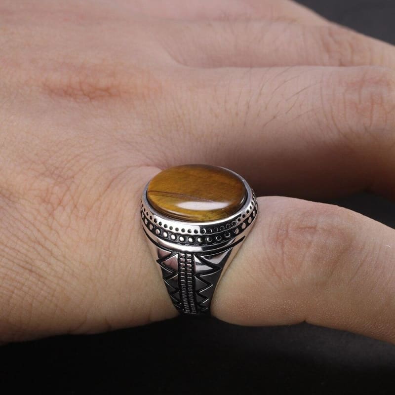 Bague Oeil de Tigre Homme | Univers Minéral
