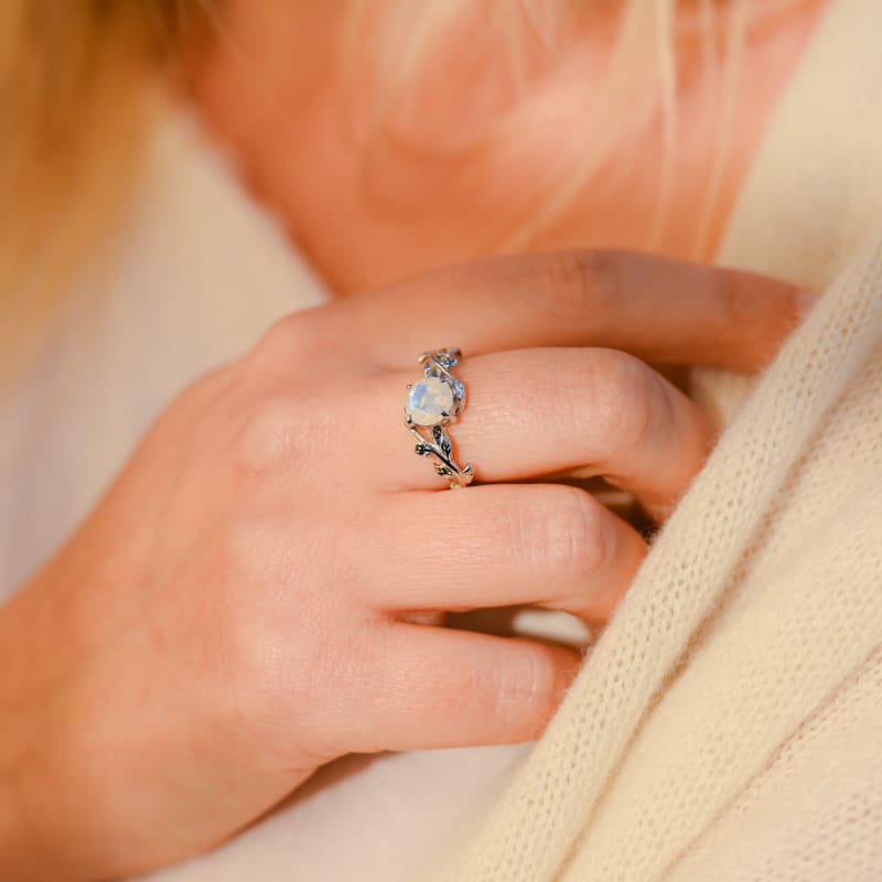 Bague Pierre de lune Argent 925 | Univers Minéral