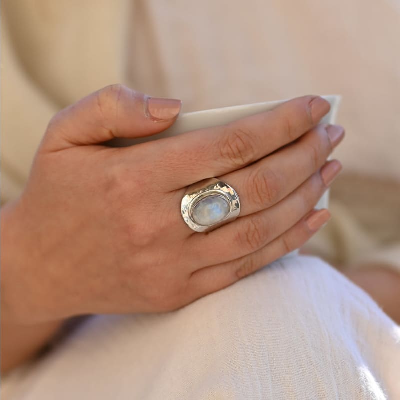 Bague Pierre de Lune Argent | Univers Minéral