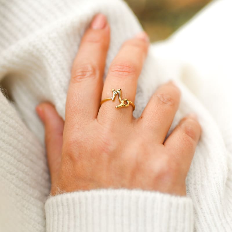 Bague Avec Signe Astrologique Univers Mineral