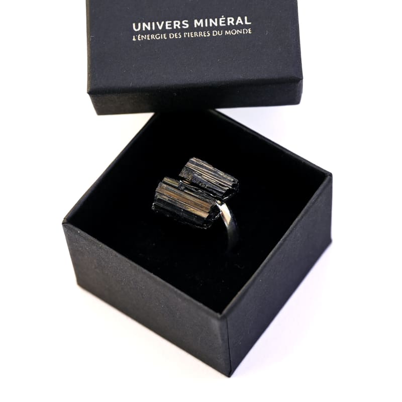 Bague Tourmaline noire brute | Univers Minéral