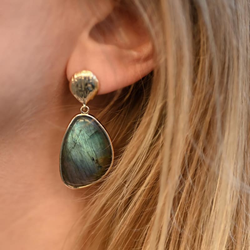 Boucle d'oreille Labradorite | Univers Minéral