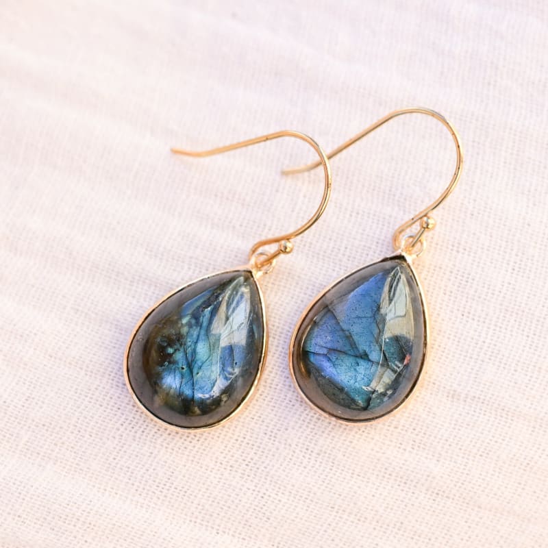 Boucle d’oreille Labradorite Goutte | Univers Minéral