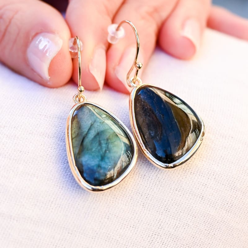 Boucle d’oreille Labradorite | Univers Minéral