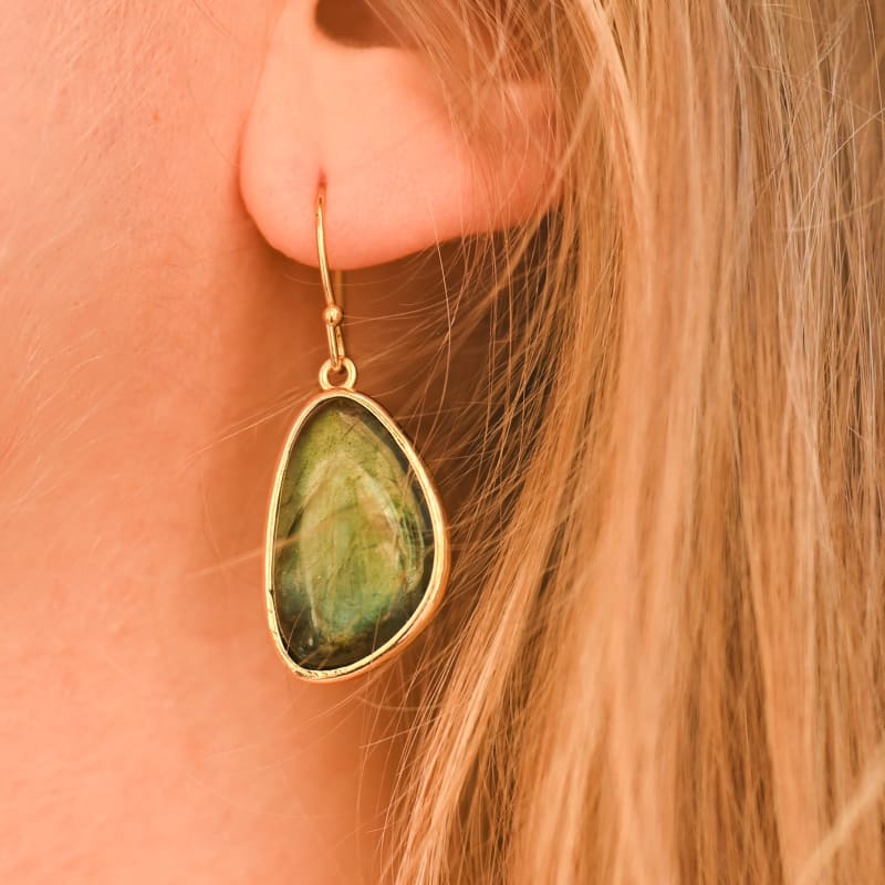 Boucle d’oreille Labradorite | Univers Minéral