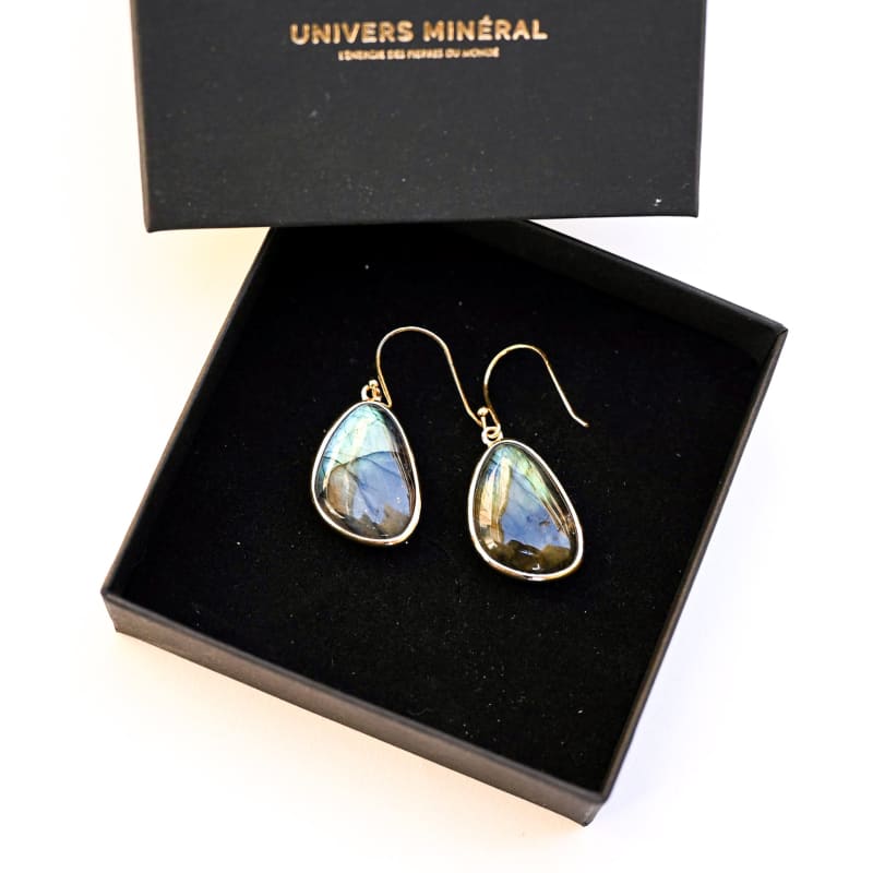 Boucle d’oreille Labradorite | Univers Minéral