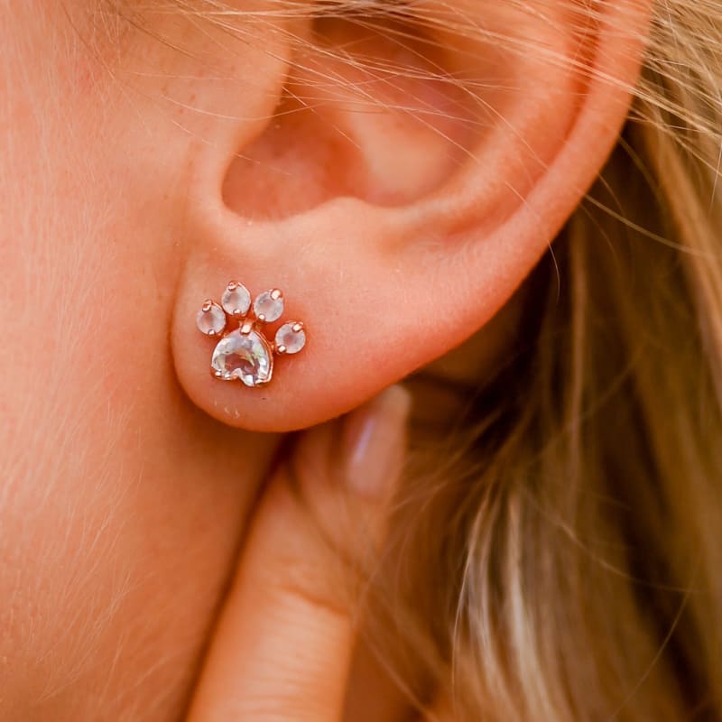 Boucle d’Oreille Quartz Rose Empreinte d’Amour | Univers Minéral
