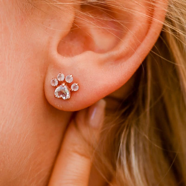 Boucles D'oreilles Pendantes En Quartz Rose Et Lapis Lazuli Sur Argent 925 - Occasion - Dormeuses