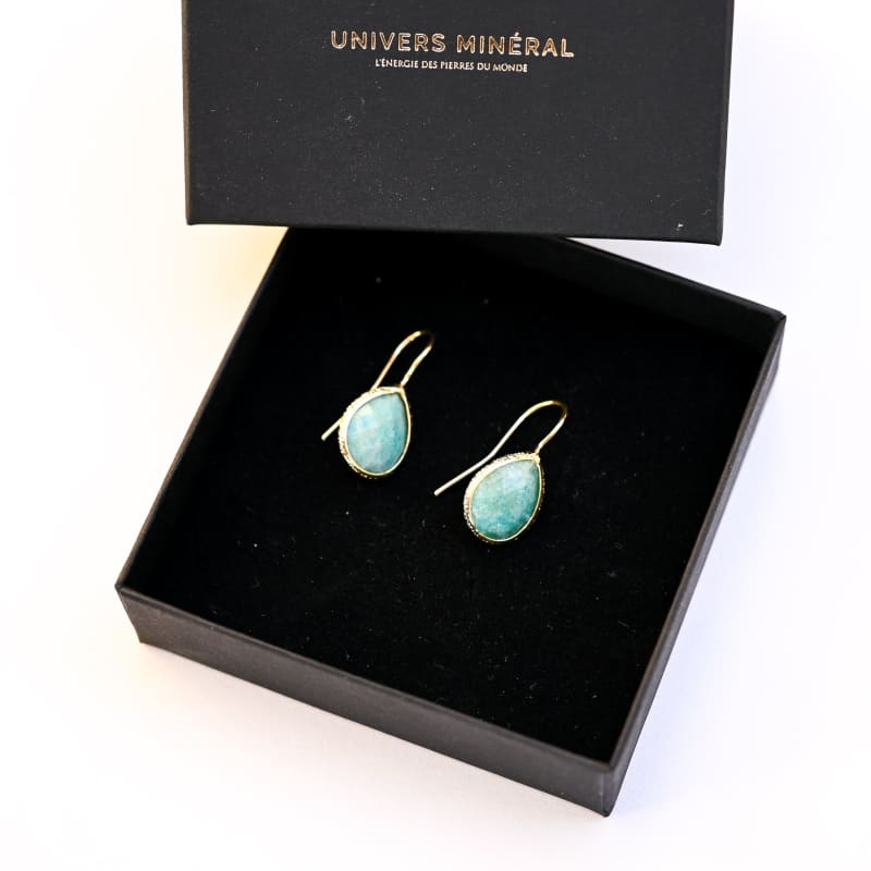 Boucles d’oreilles Amazonite Goutte | Univers Minéral