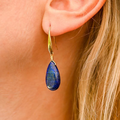 Boucles d’oreilles Lapis Lazuli Goutte | Univers Minéral