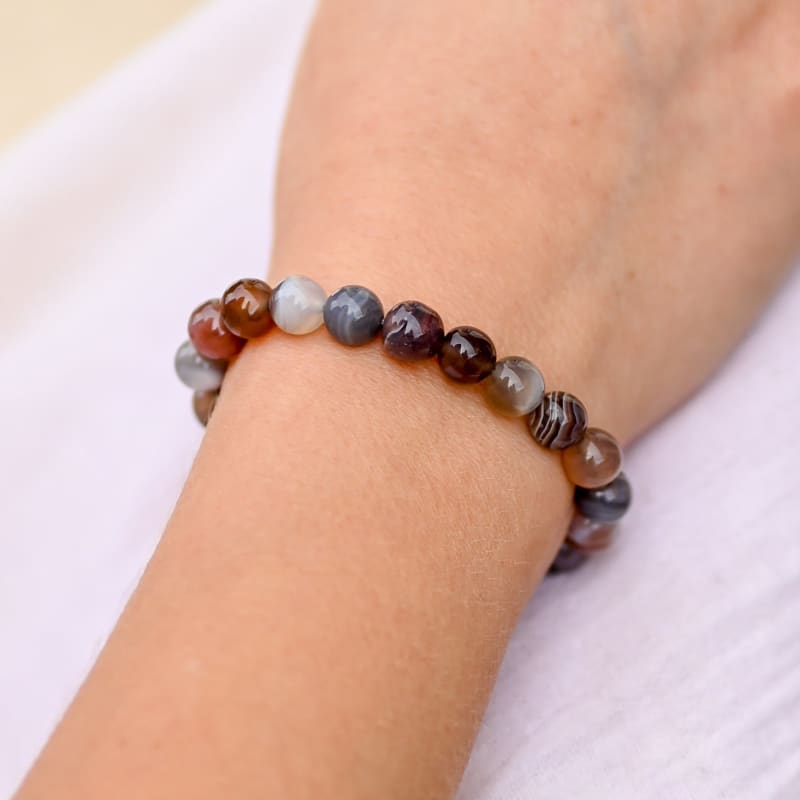 Bracelet Agate du Botswana | Univers Minéral