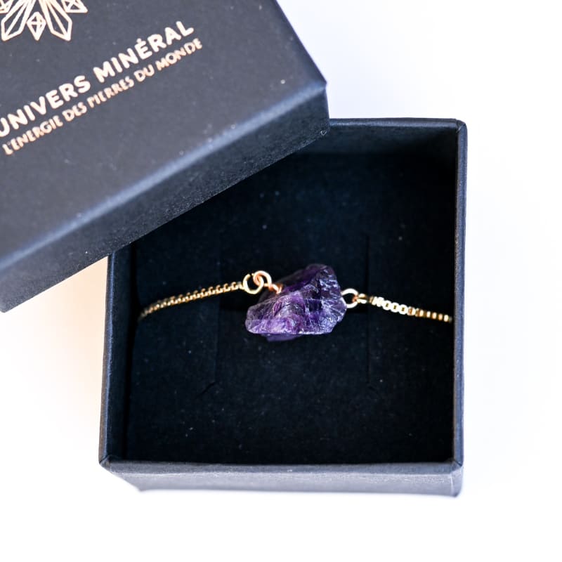 Bracelet Améthyste Brut | universmineral