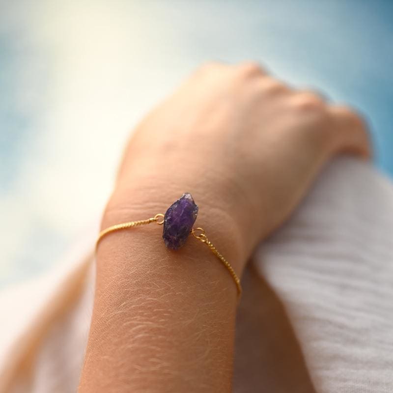 Bracelet améthyste brut | universmineral