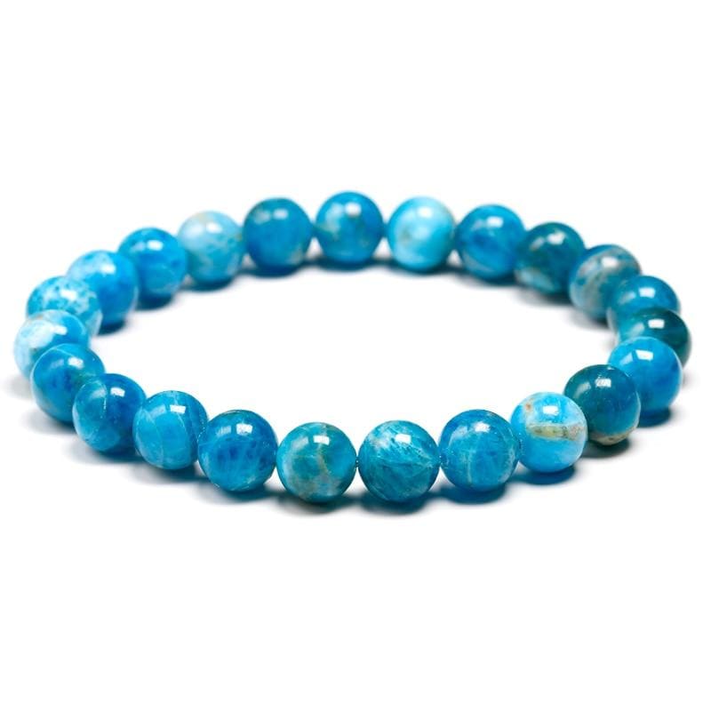 Bracelet en Apatite Bleue 8mm | Univers Minéral