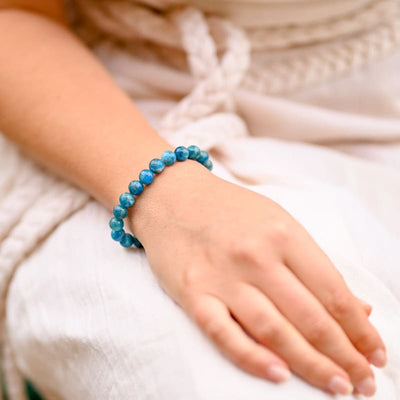 Bracelet Apatite Bleue 8mm | Univers Minéral