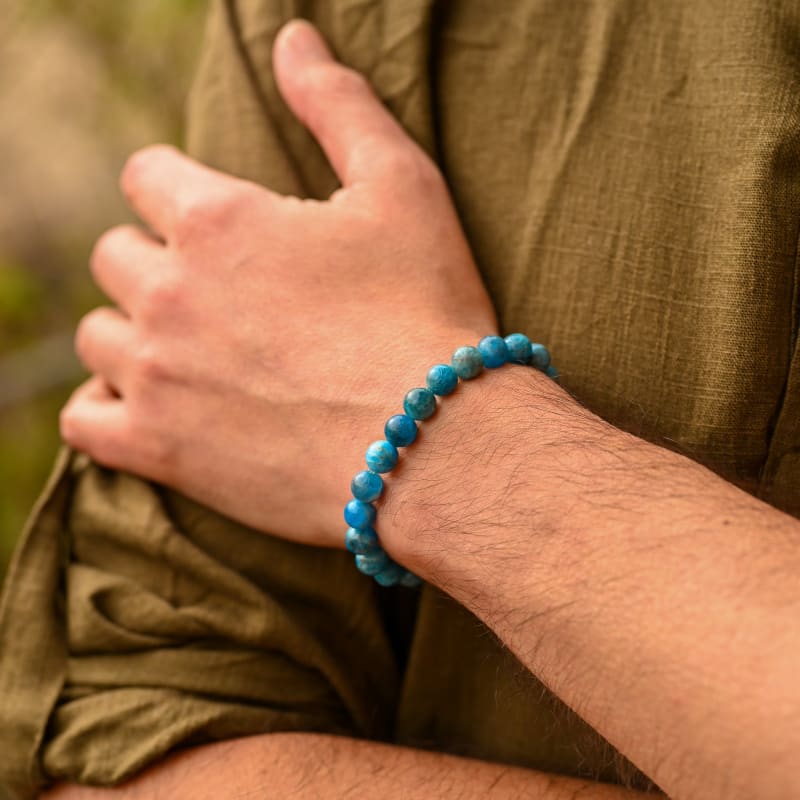 Bracelet Apatite Bleue 8mm | Univers Minéral