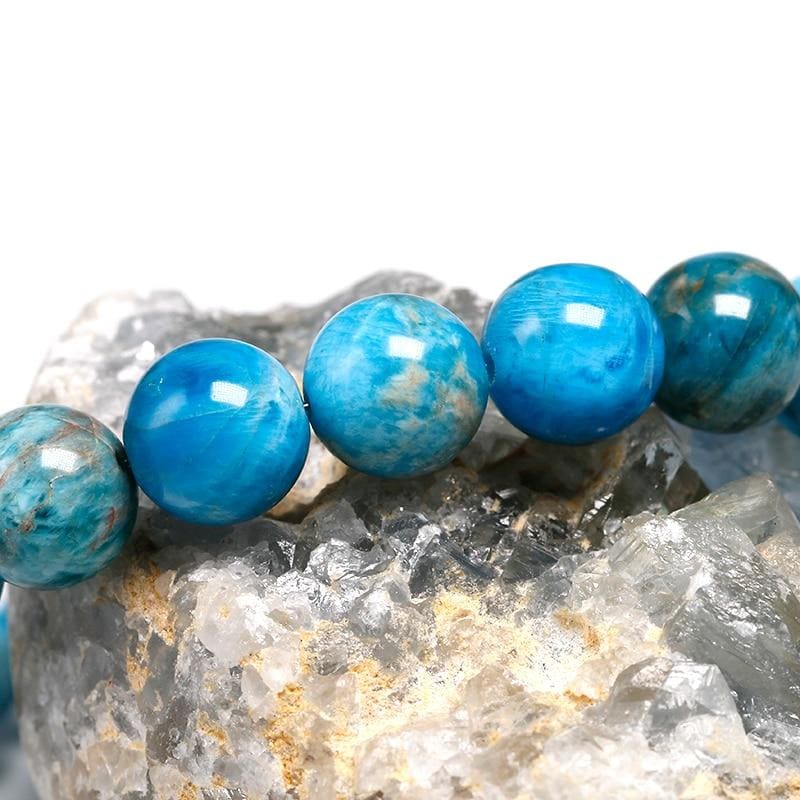 Bracelet en Apatite Bleue 8mm | Univers Minéral