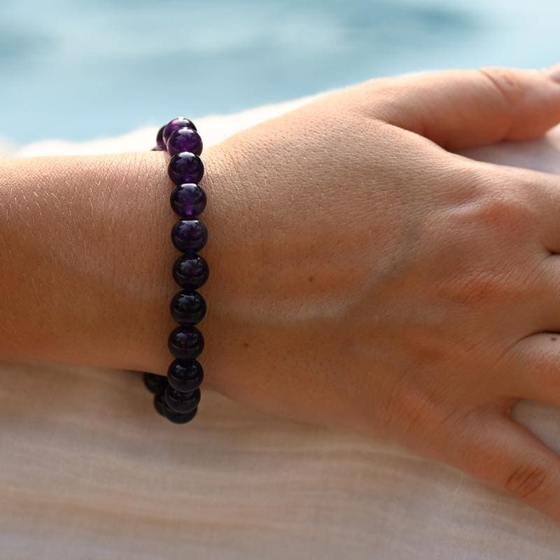 Bracelet en améthyste-8mm | Univers Minéral