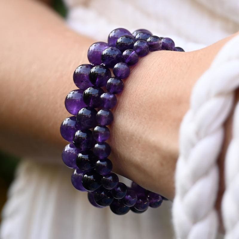 Bracelet en améthyste-8mm | Univers Minéral