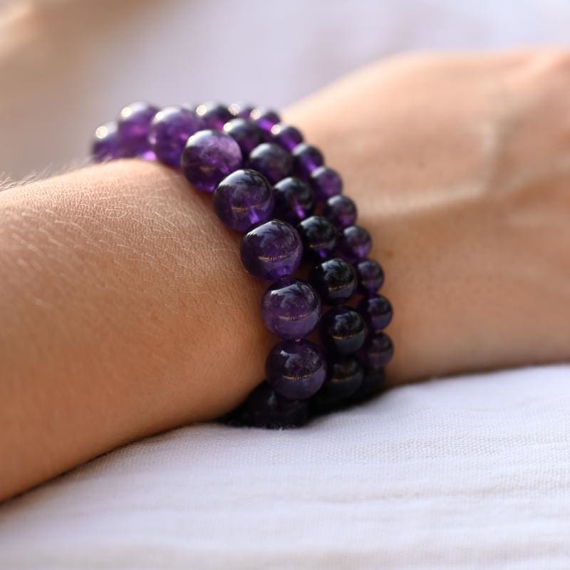Bracelet en améthyste-8mm | Univers Minéral