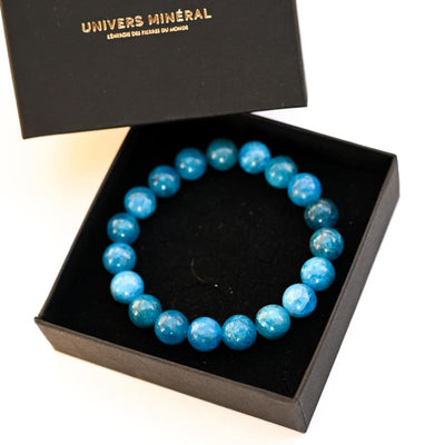Bracelet en Apatite Bleue 10mm | Univers Minéral