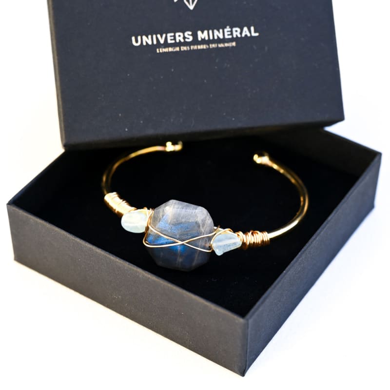 Bracelet Labradorite et Aigue Marine | Univers Minéral