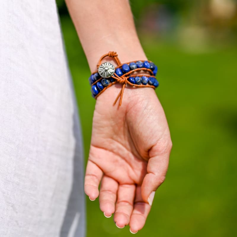 Bracelet lapis Lazuli Bohème style | Univers Minéral