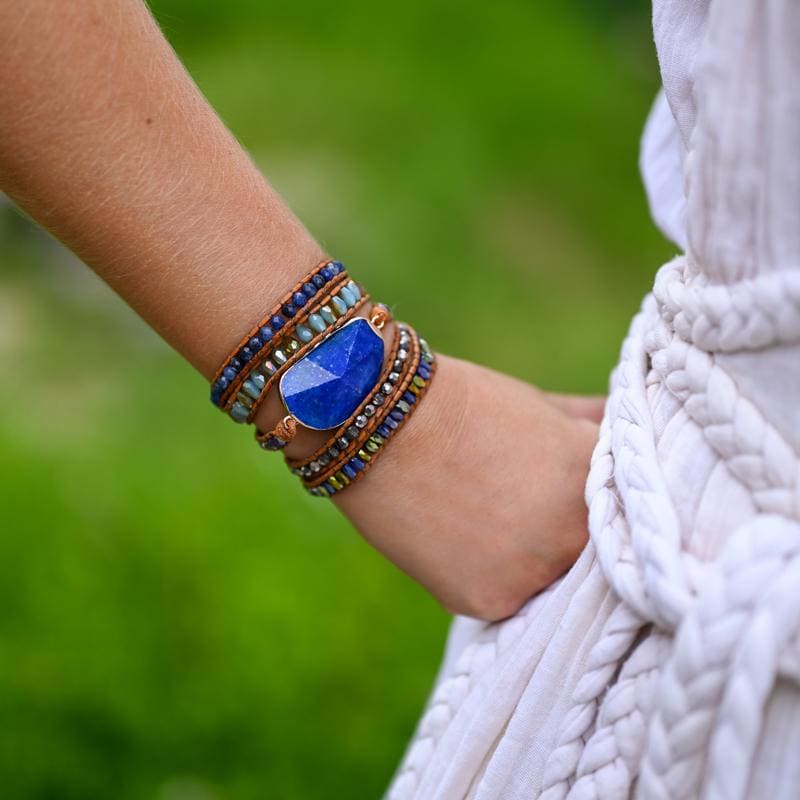 Bracelet lapis Lazuli Bohème | Univers Minéral