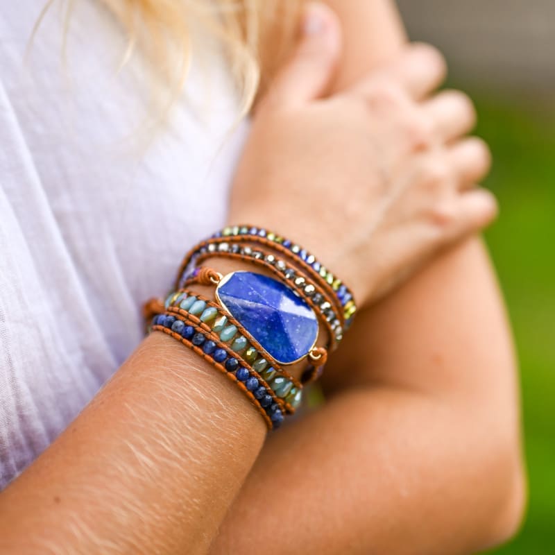 Bracelet lapis Lazuli Bohème | Univers Minéral