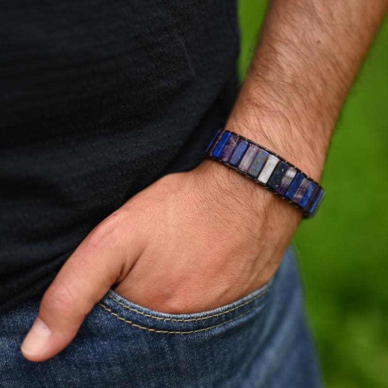 Bracelet lapis Lazuli et Améthyste | Univers Minéral