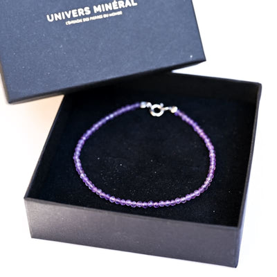 Bracelet Perles Facettes Améthyste | Univers Minéral