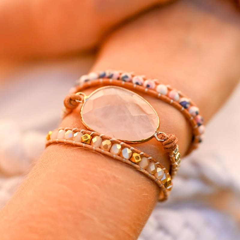 Bracelet Pierre Quartz Rose | Univers Minéral