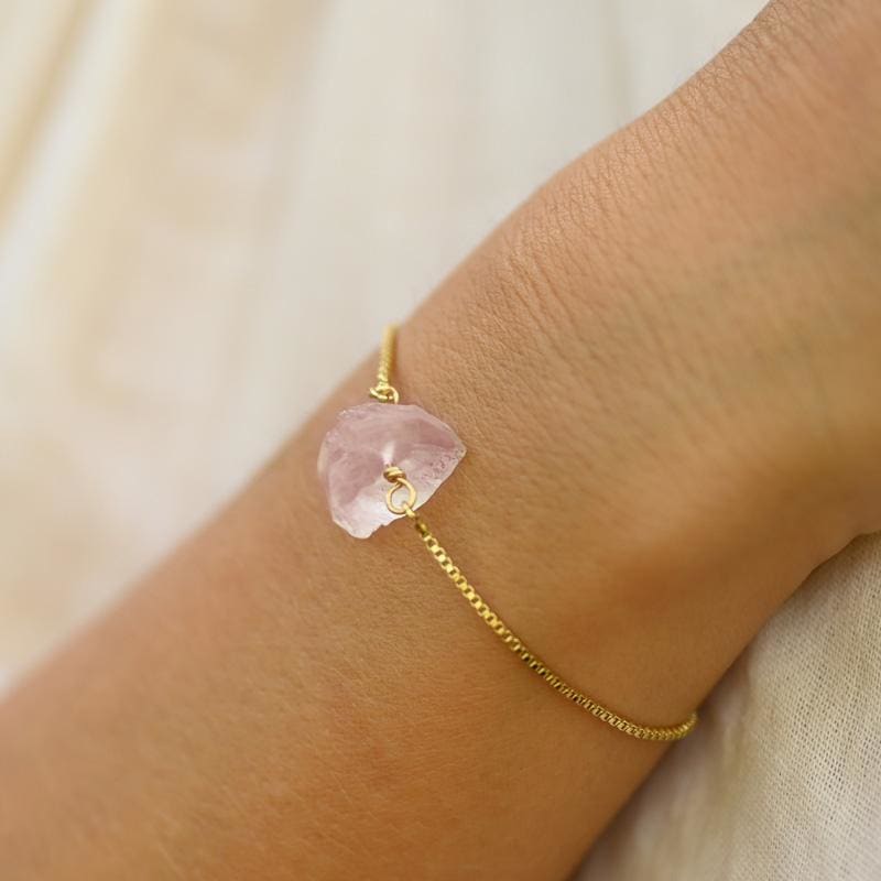 Bracelet Quartz Rose Brut | Univers Minéral