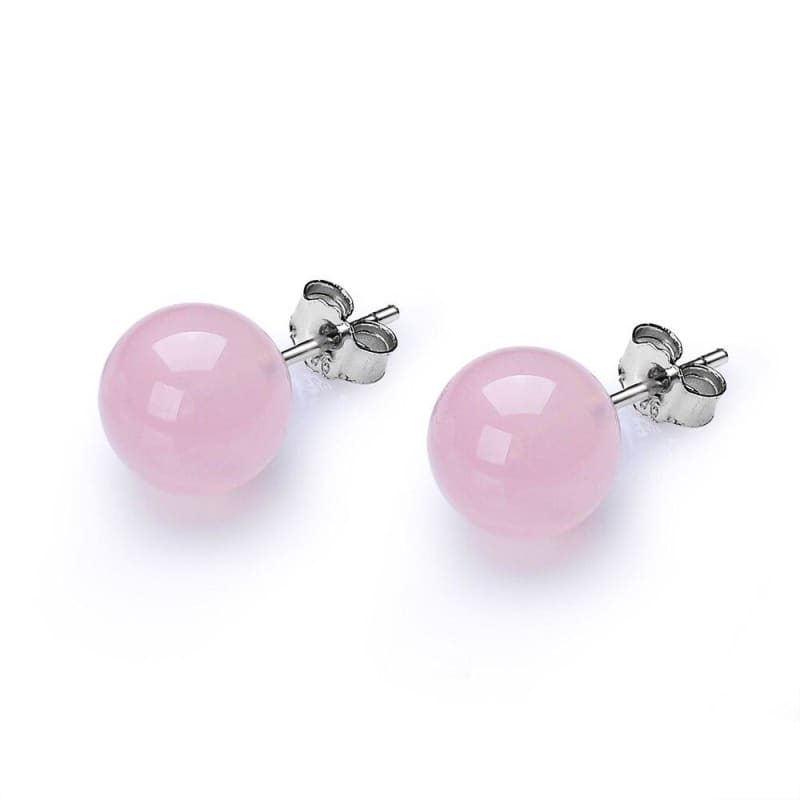 Boucle d’Oreille Quartz Rose Perle | universmineral