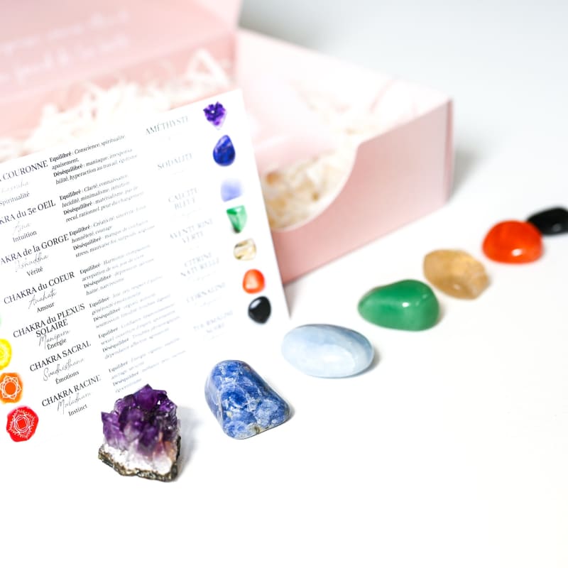 Coffret Lithothérapie 7 Chakras | Univers Minéral