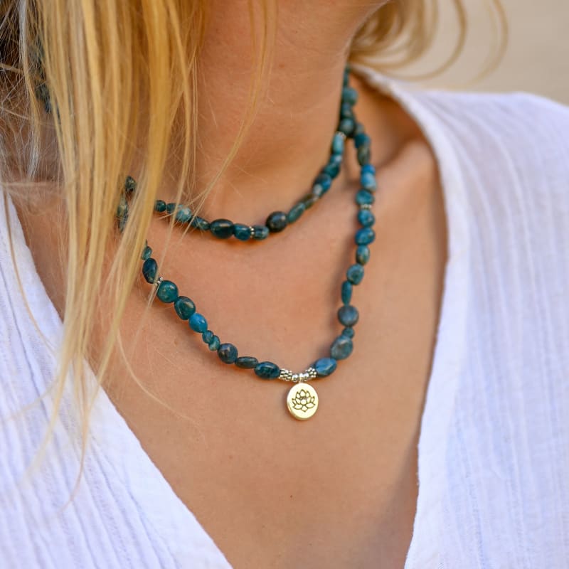 Collier Apatite Bleue | Univers Minéral