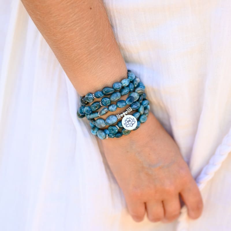 Collier Apatite Bleue | Univers Minéral