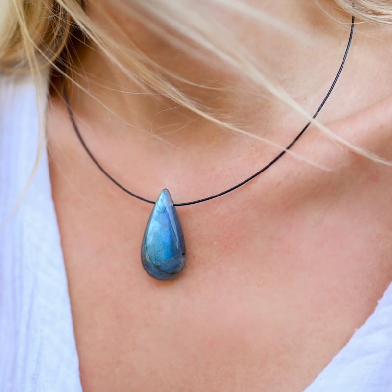 collier labradorite bleue