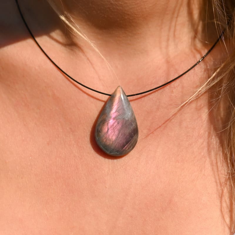 collier labradorite violette