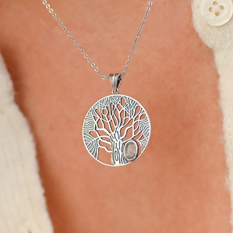 Collier Pierre de Lune Arbre de Vie | Univers Minéral