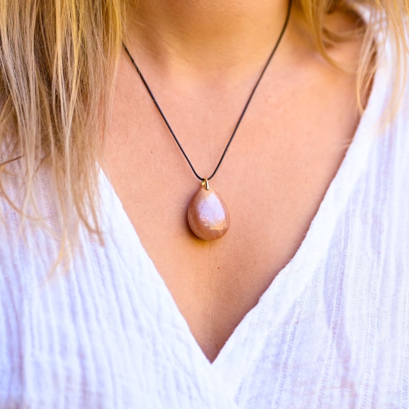 Collier Pierre de Lune Orange | Univers Minéral