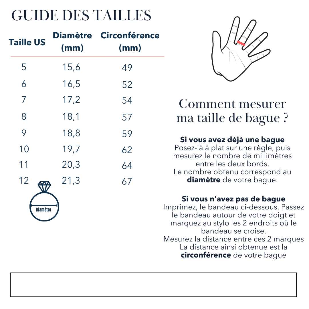 Bague Taille Us En France Bague Taille 60 Correspondance Taille