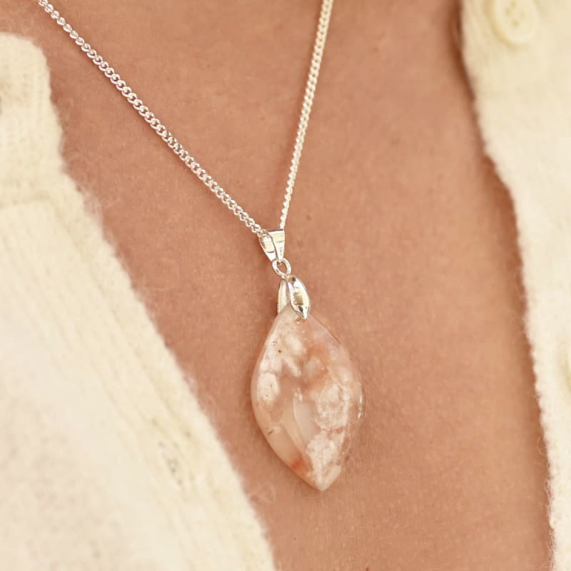 Pendentif Agate Fleur | Univers Minéral