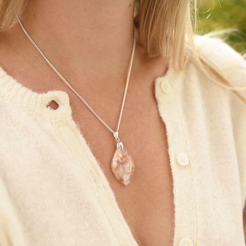 Pendentif Agate Fleur | Univers Minéral