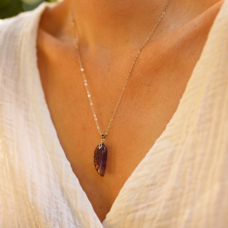 Pendentif Améthyste Aile d’ange | Univers Minéral