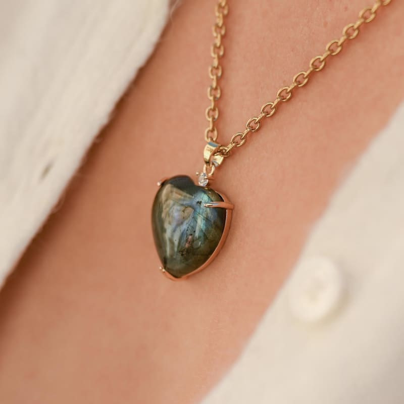 Pendentif Labradorite Coeur | Univers Minéral