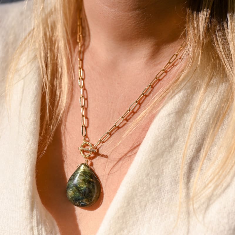 Pendentif Labradorite Goutte | Univers Minéral